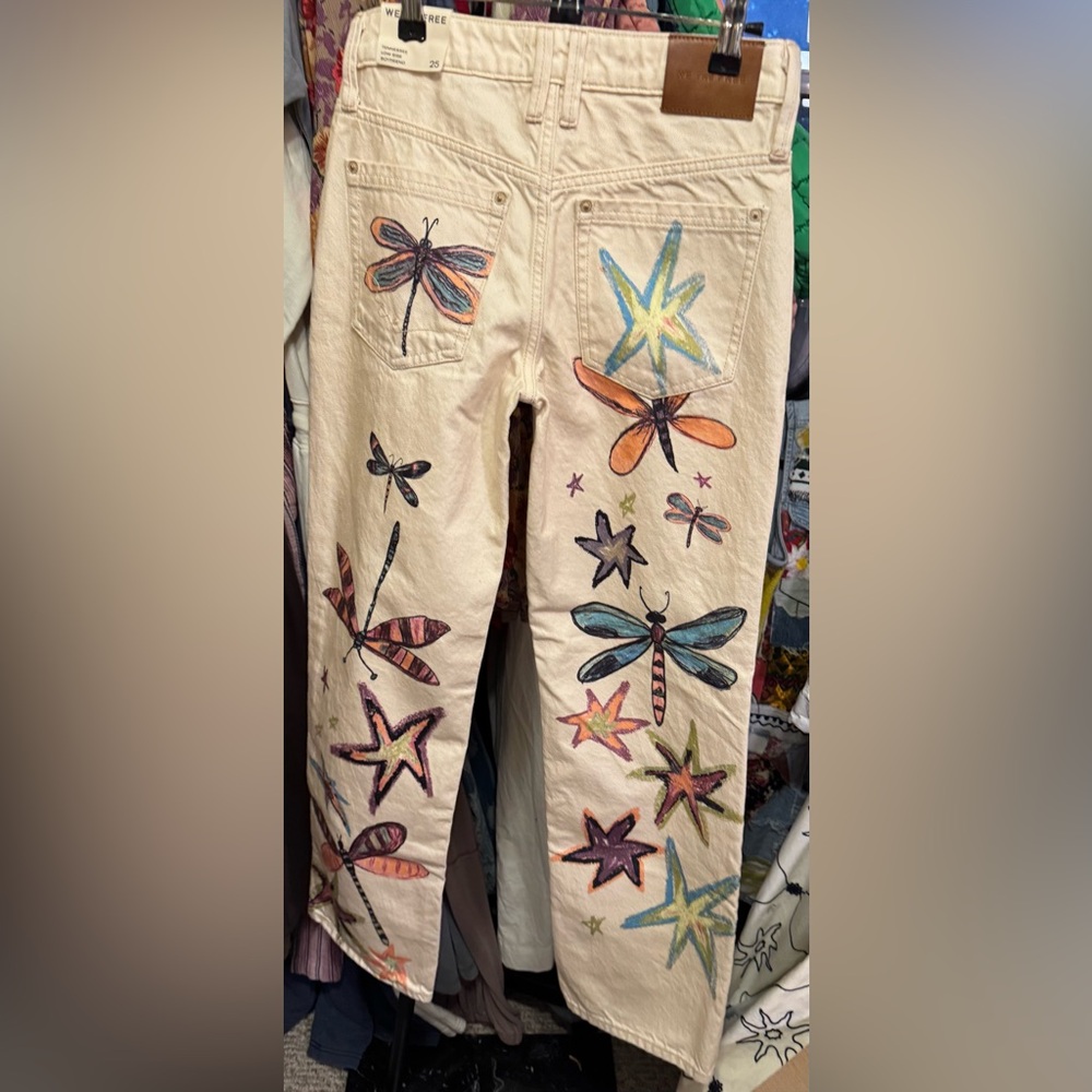 NWT Free People We The Free Tennessee Low-Rise Illusions Jeans - dragonfly - 25 - Picture 8 of 11